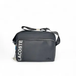 🖤 Lacoste Black Crossbody Bag – Men's Sporty Messenger Shoulder Bag 🖤