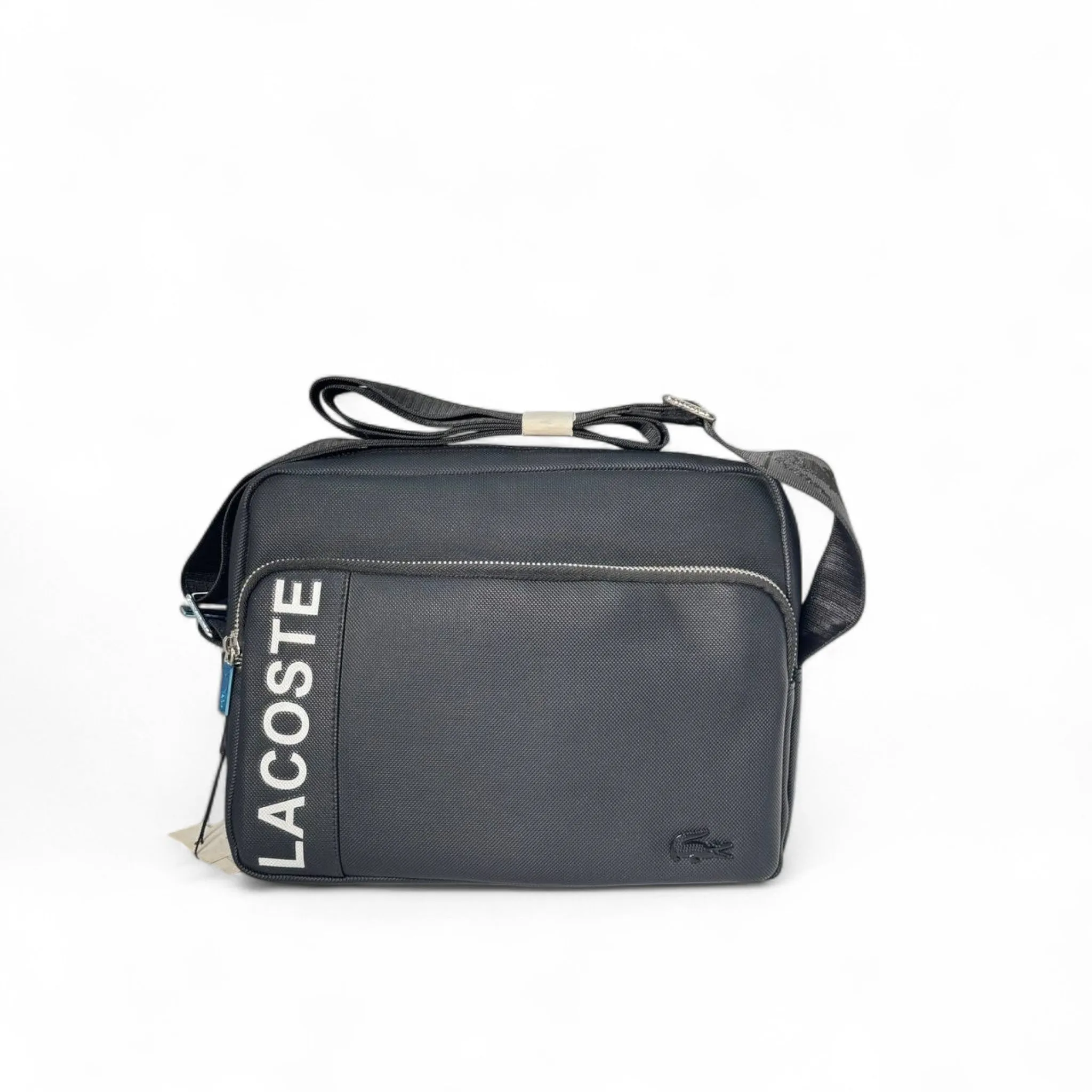 🖤 Lacoste Black Crossbody Bag – Men's Sporty Messenger Shoulder Bag 🖤