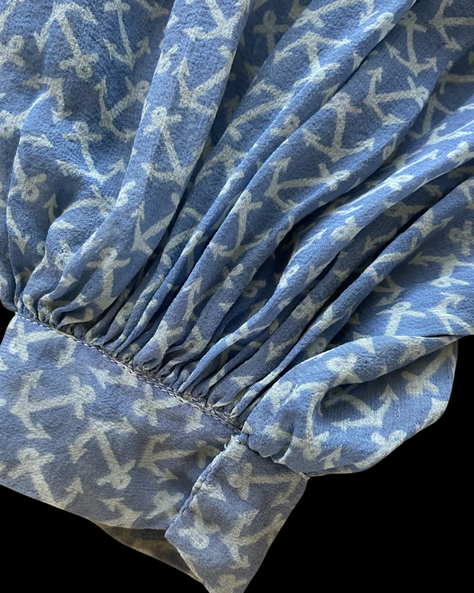 1930s NRA Nautical Chiffon Two Piece Dress Set