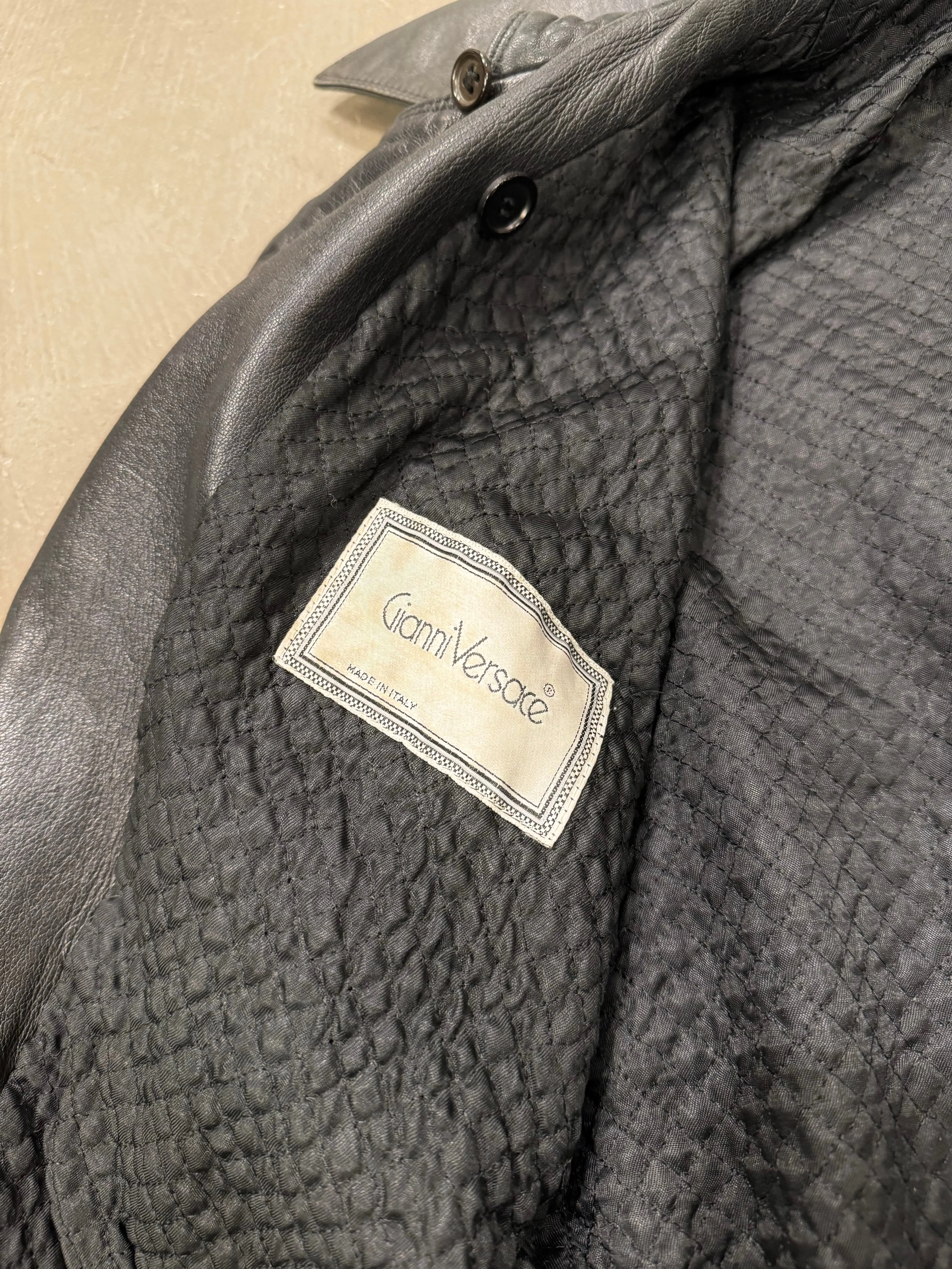 1990s GIANNI Versace cropped aviator leather bomber jacket