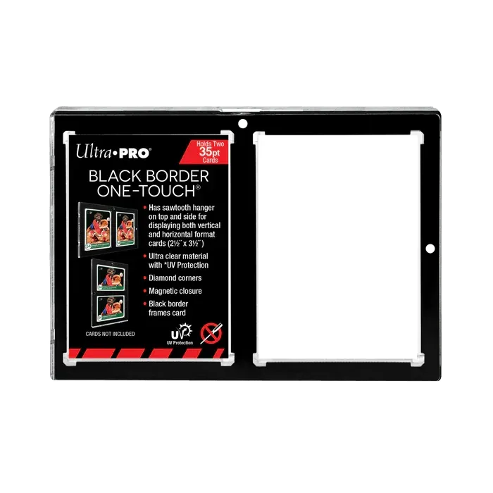 35PT 2-Card Black Border UV ONE-TOUCH Magnetic Holder