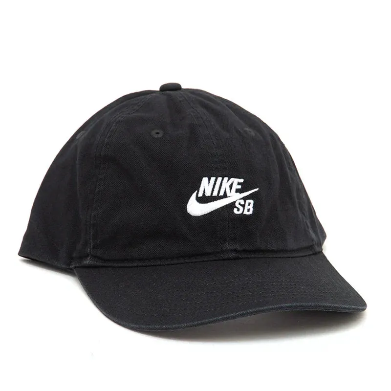 6 Panel Hat Club Cap (Black/White)