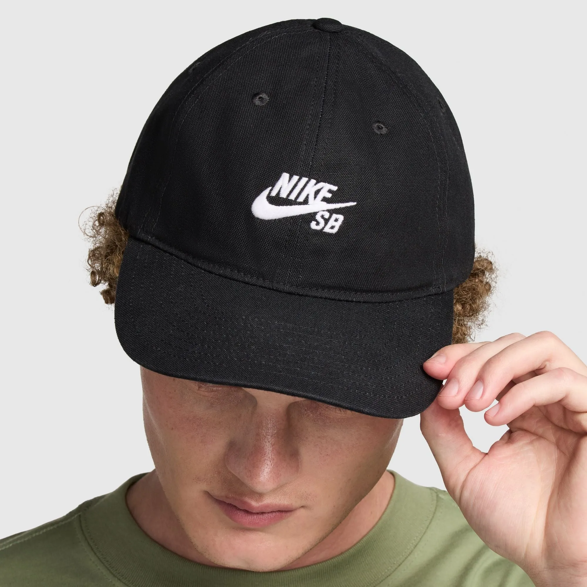 6 Panel Hat Club Cap (Black/White)