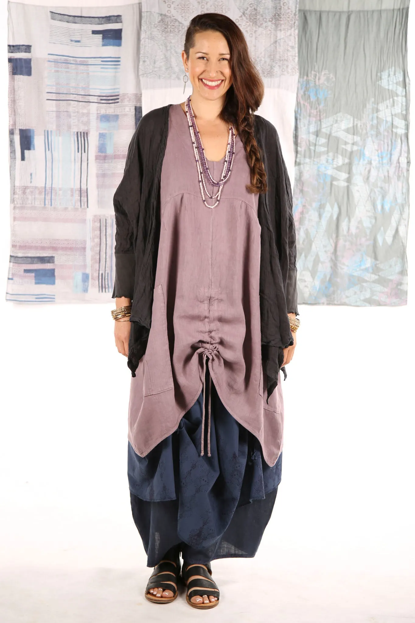 6204-Long Cottage Jumper Plum Haze -U