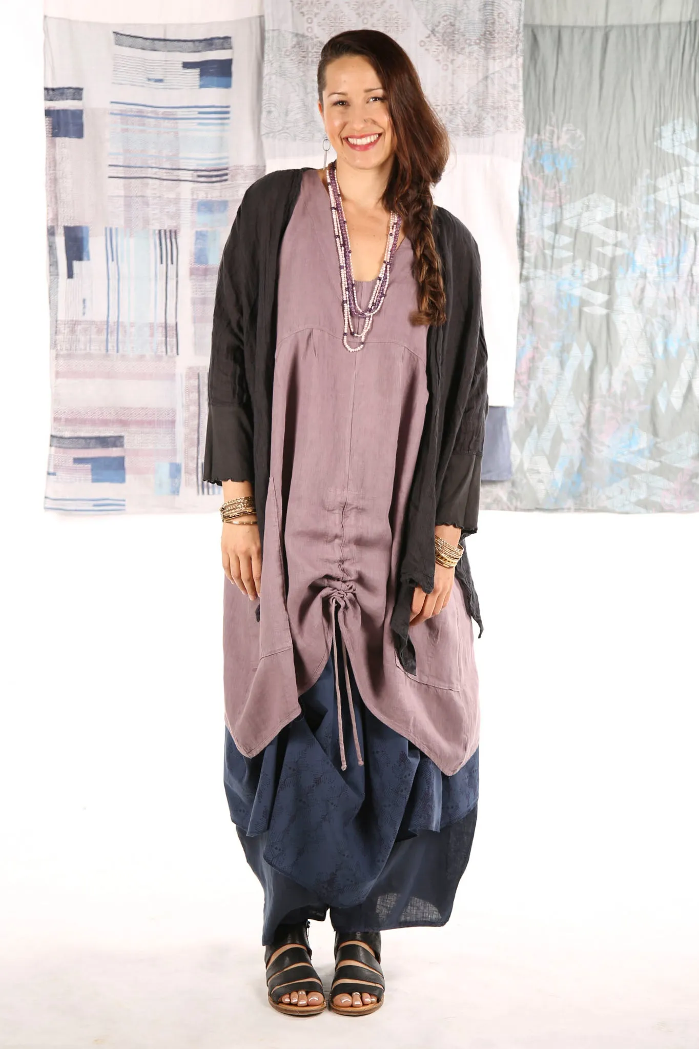 6204-Long Cottage Jumper Plum Haze -U