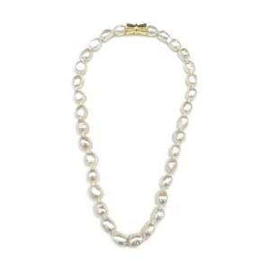 700-01-G | BAROQUE SINGLE STRAND (WHITE ON GOLD)