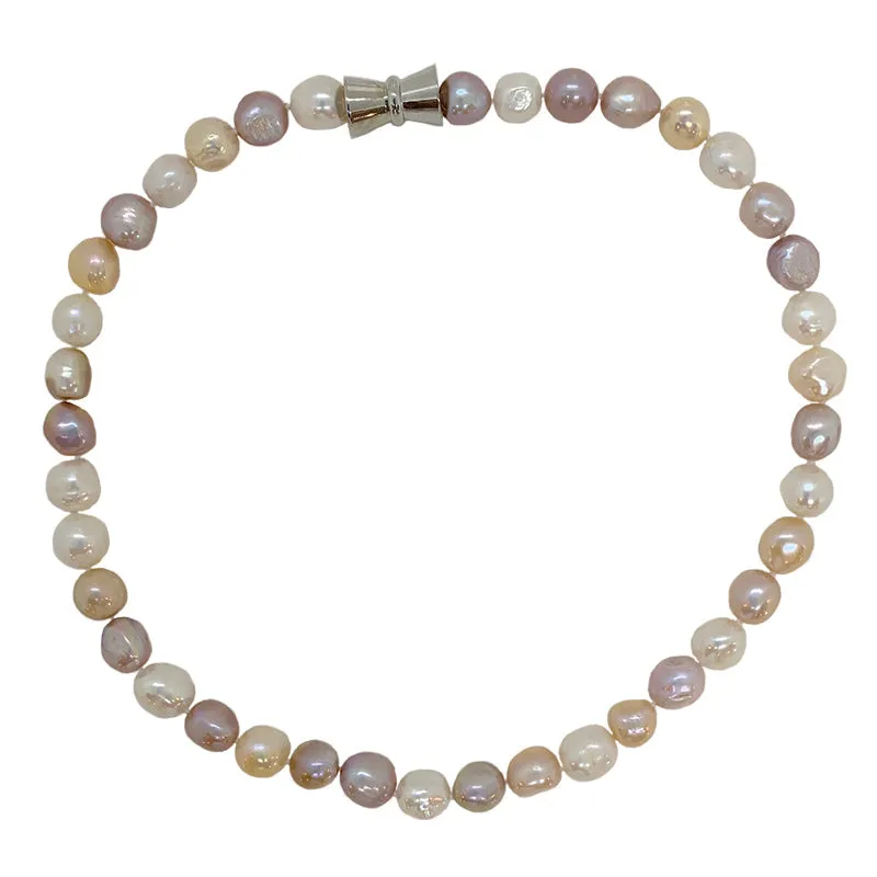 700-LM-S |  BAROQUE SINGLE STRAND (LITE MIX ON SILVER)