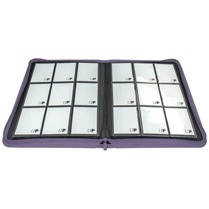 9-Pocket Vivid Zippered PRO-Binder Purple