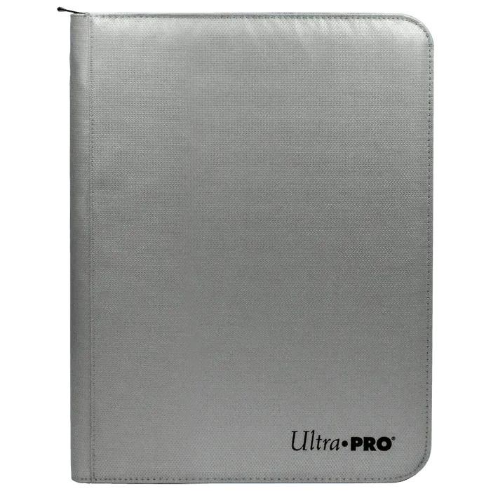 9-Pocket Zippered PRO-Binder: Silver Made With Fire Resistant Materials