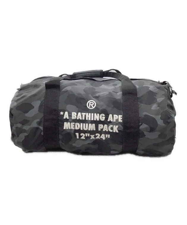 A Bathing Ape Bape Camo Duffle Bag Black