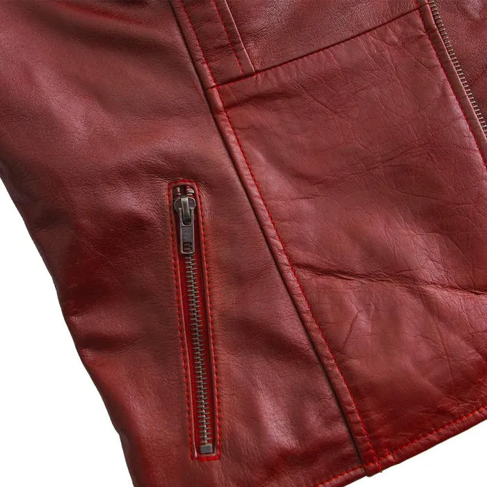 Abigail- Vintage Moto Leather Jacket