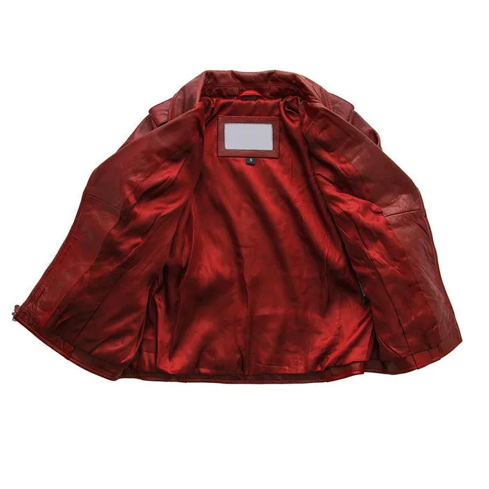 Abigail- Vintage Moto Leather Jacket