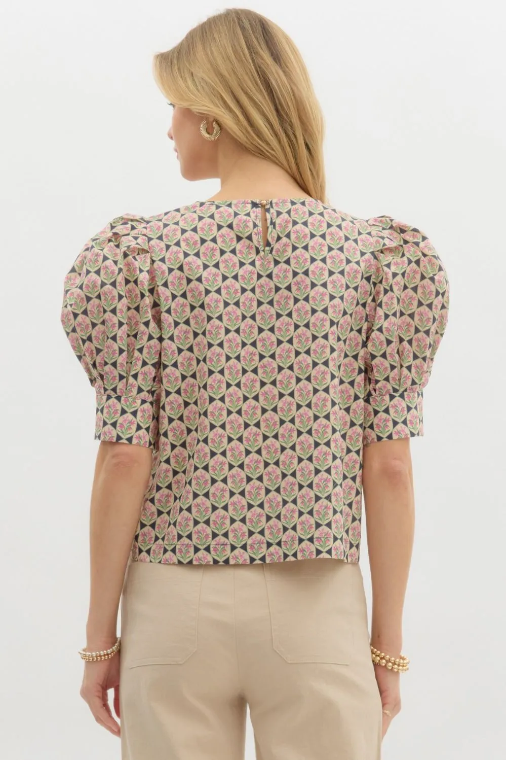 Abstract Floral Blouse