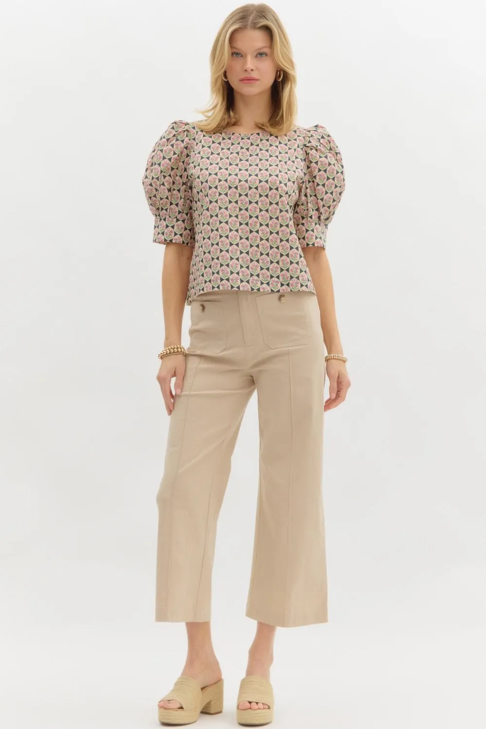 Abstract Floral Blouse