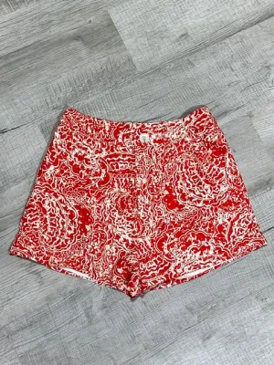 Abstract Linen Blend Shorts