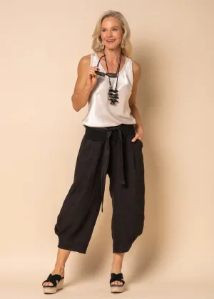 Addison Linen Pants - Black