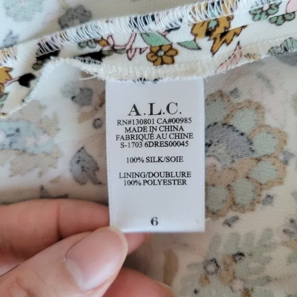 A.L.C. Tordi Floral Silk Mini Dress