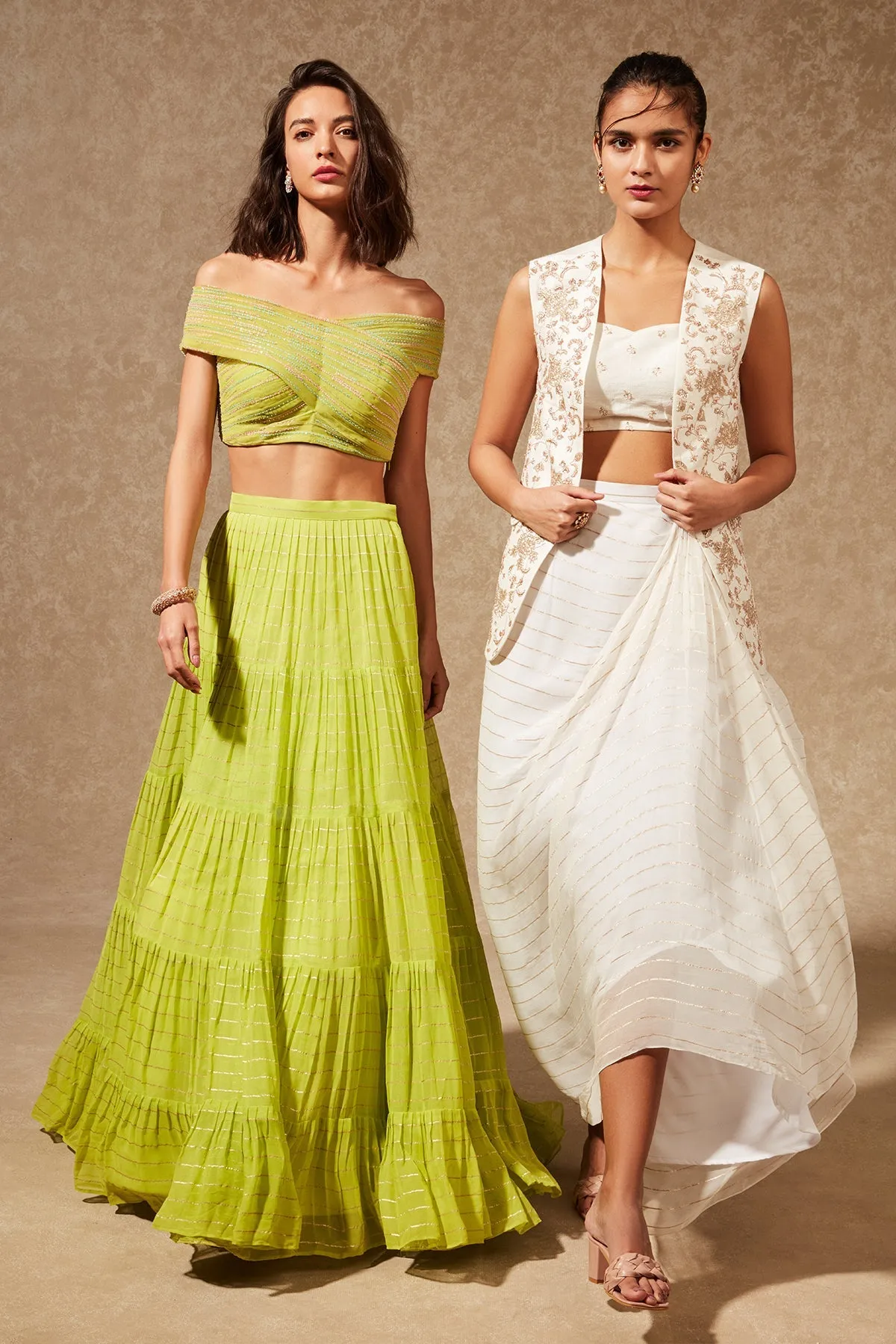 AMAYRA JACKET WITH DRAPE SKIRT