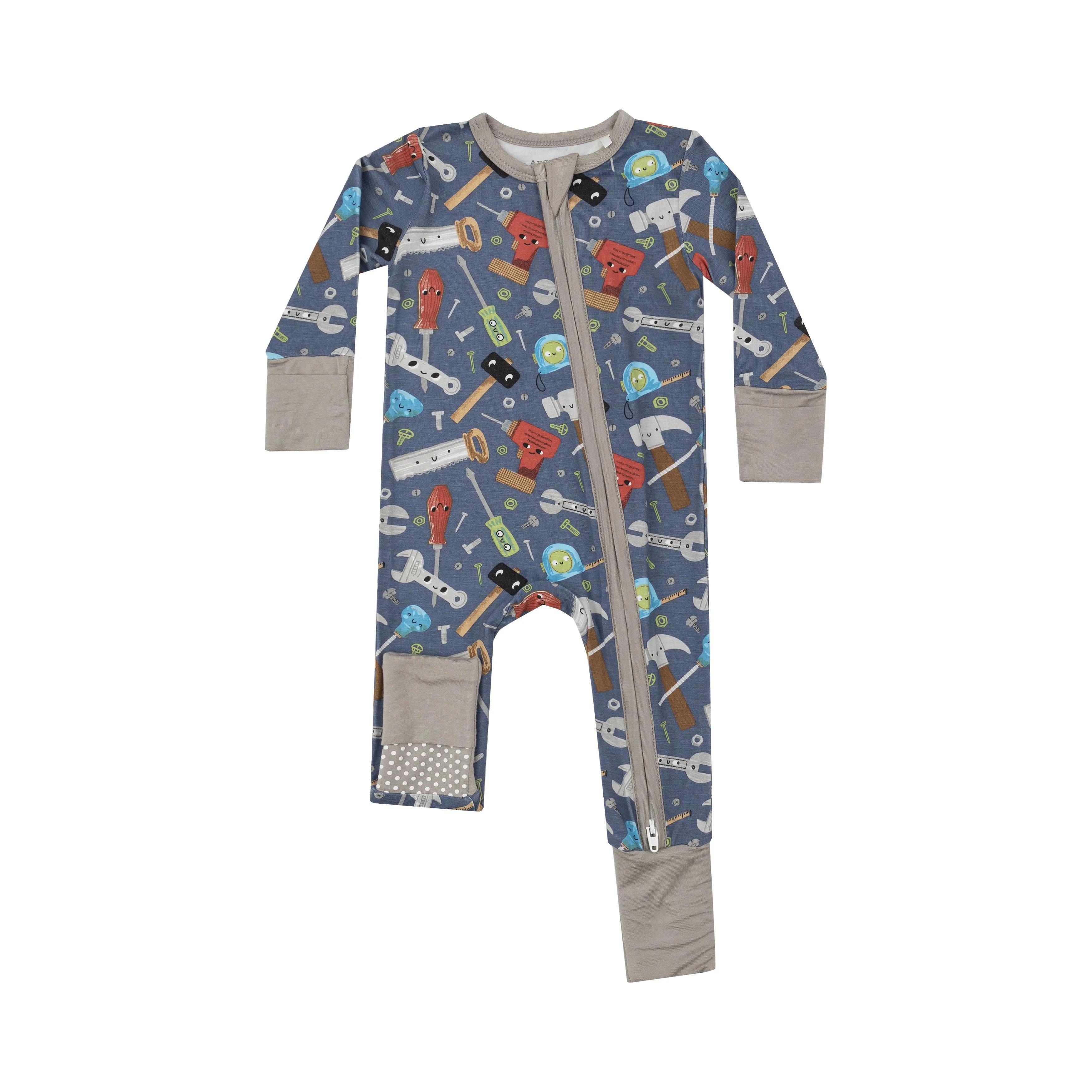 Angel Dear || Happy Toolbox 2 Way Zipper Romper