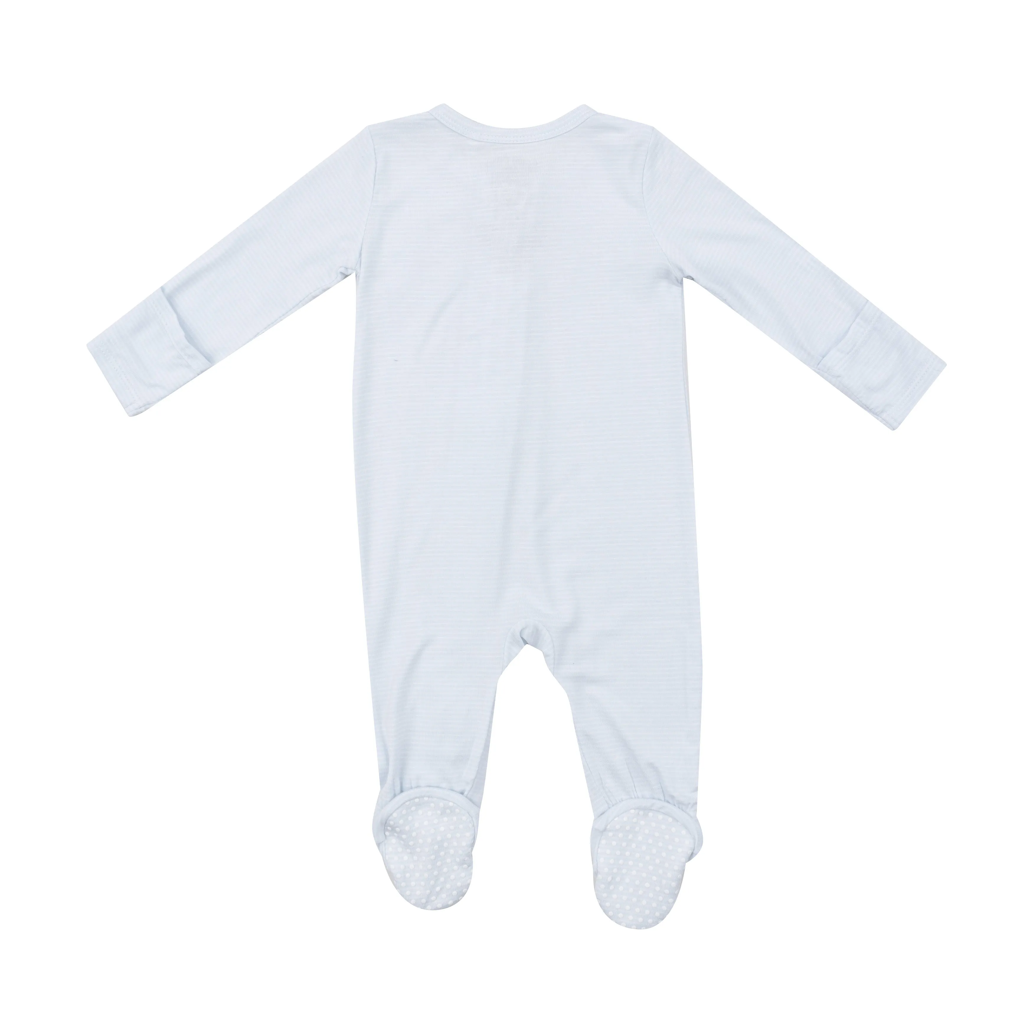 Angel Dear || Light Blue Stripe 2 Way Zipper Footie