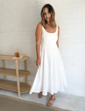 Annabelle Linen Dress - White
