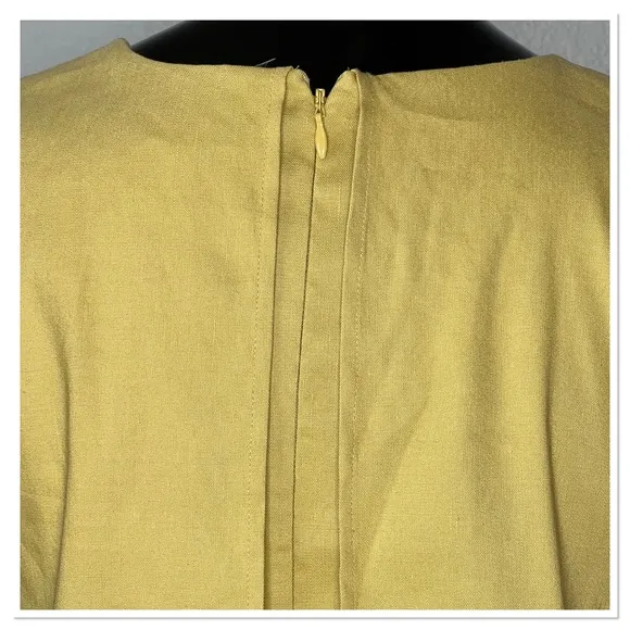 Antonio Melani Julia Dress Yellow Linen Blend Lagenlook Layered-Look Size 2 NWT