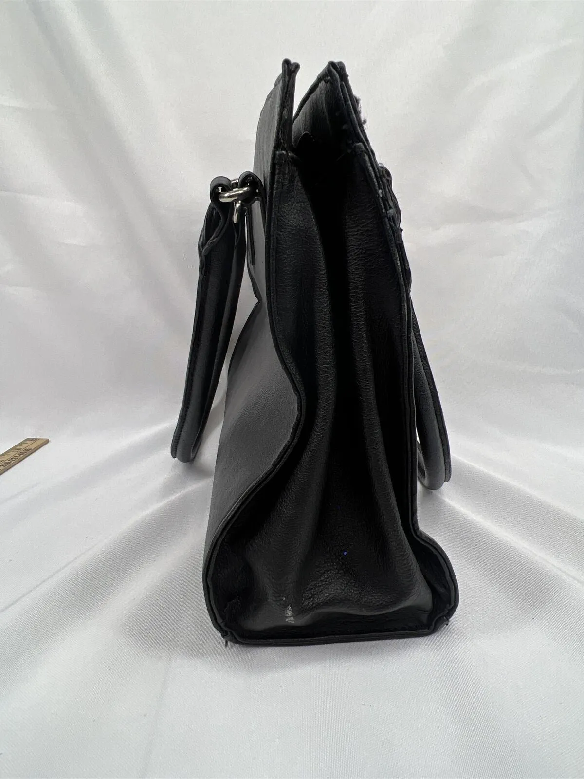 Apt 9 Black￼ Purse Shoulder Bag Strap Zippers Glitter Accent