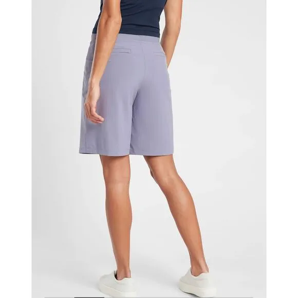 Athleta Size 4 Venture Bermuda Short Drawcord High Rise Pockets Tempest Violet