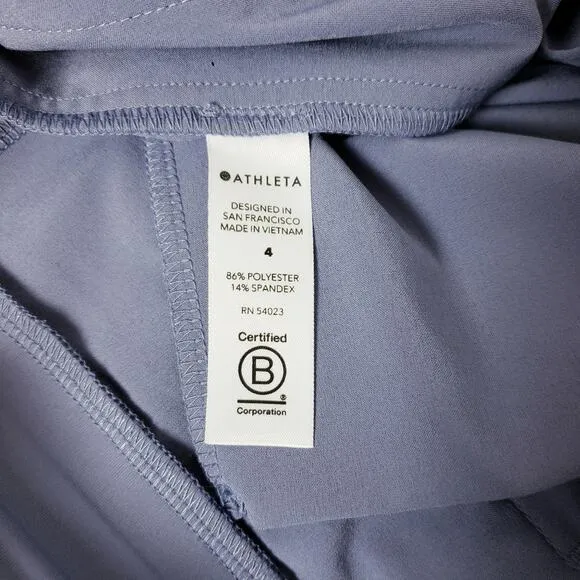 Athleta Size 4 Venture Bermuda Short Drawcord High Rise Pockets Tempest Violet