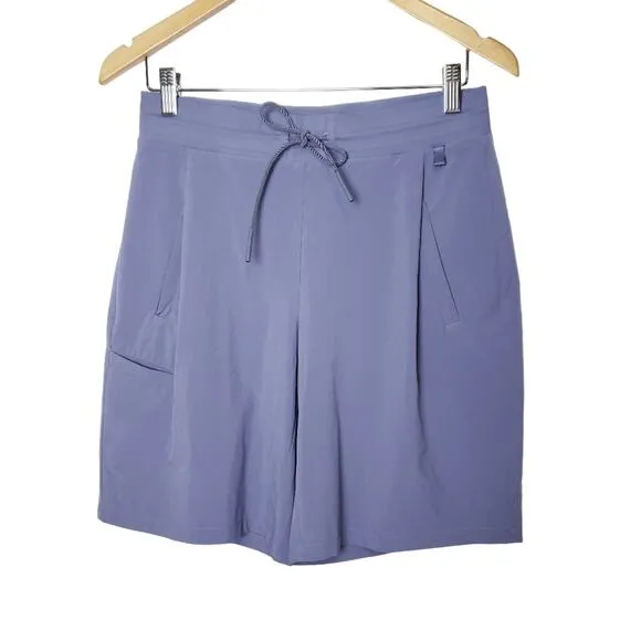 Athleta Size 4 Venture Bermuda Short Drawcord High Rise Pockets Tempest Violet