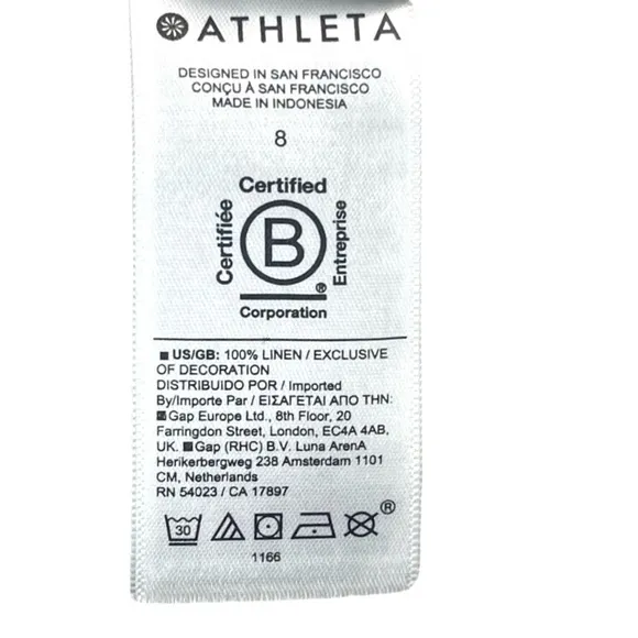 Athleta Voyager sz 8 beige tan 100% linen zip up mini skirt w side snap pockets