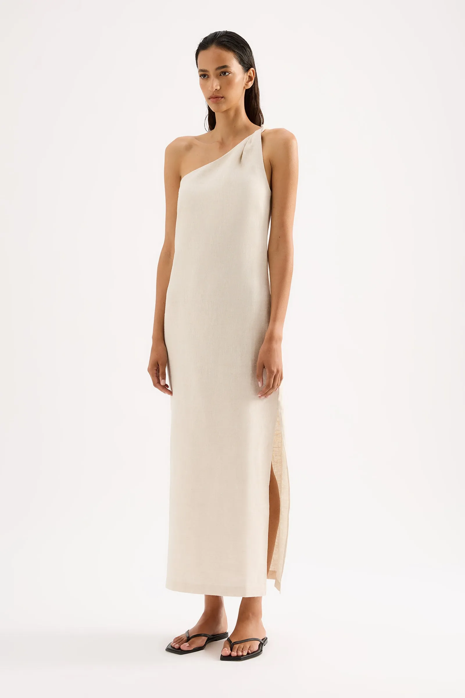 AVERY LINEN MIDI DRESS