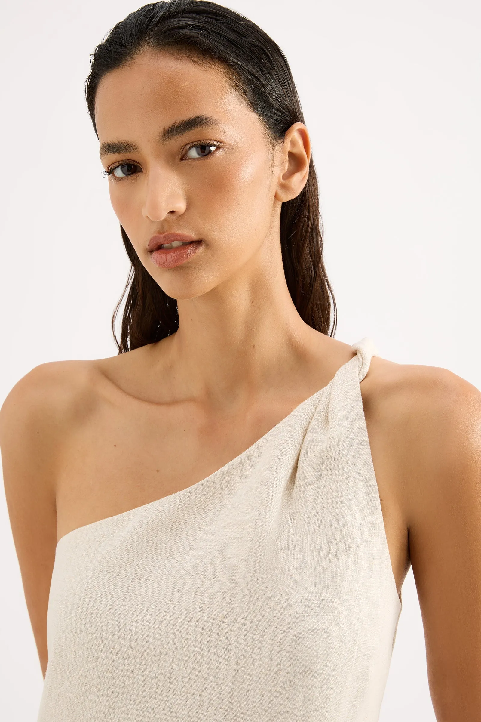 AVERY LINEN MIDI DRESS