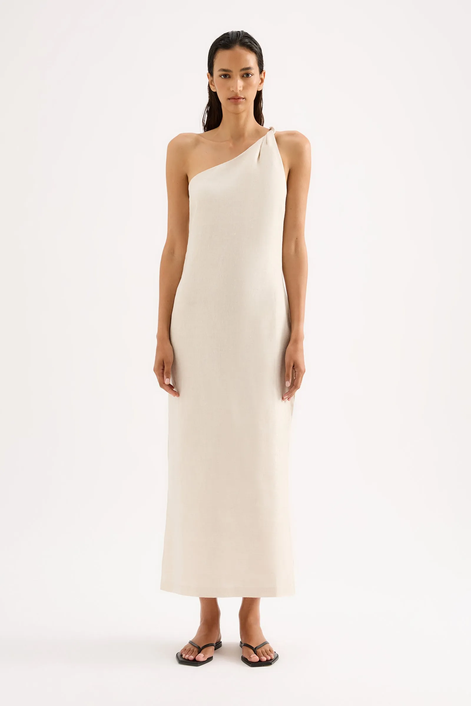 AVERY LINEN MIDI DRESS