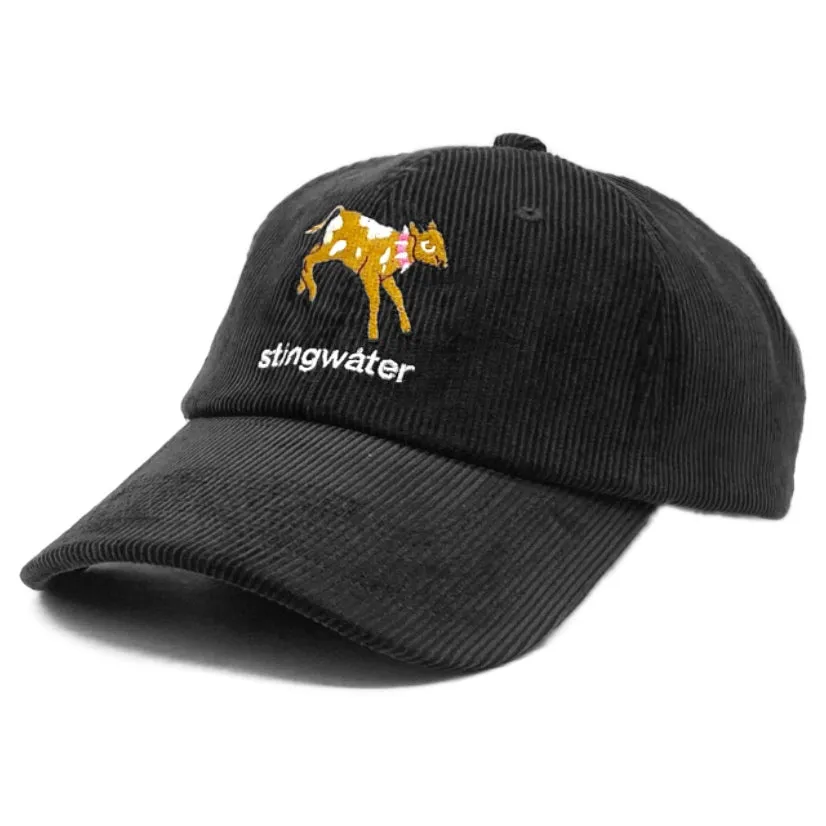 Baby Cow Corduroy Hat Black