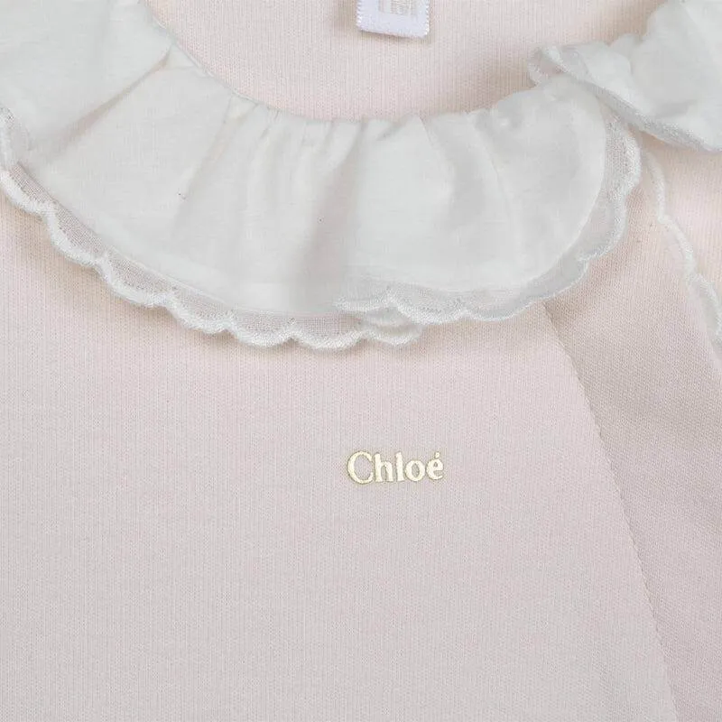 Baby Girls Peach Organic Cotton Babygrow Set