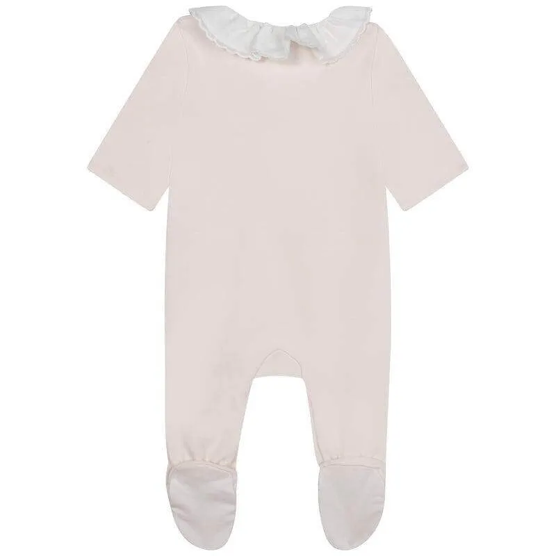 Baby Girls Peach Organic Cotton Babygrow Set