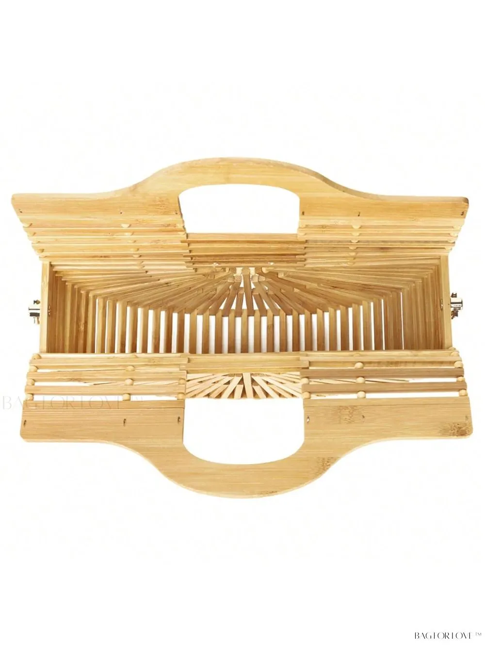 BagForLove - Beachy Chic Handmade Woven Bamboo Bags with Chain Accents