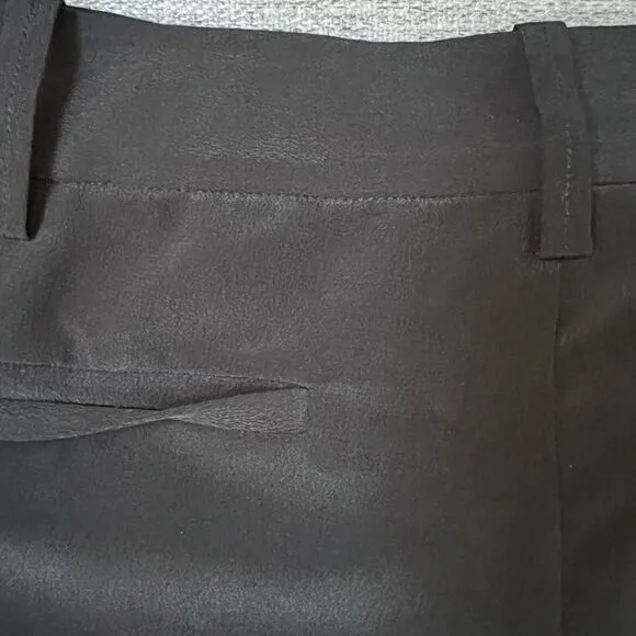 BARBARA BUI Womens NWT Silk Shorts FR 36 US 4 Black Tuxedo Satin Crepe