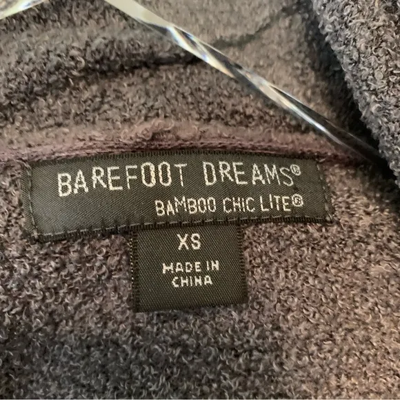Barefoot Dreams Bamboo Chic Lite Gray Open Front Cardigan XS