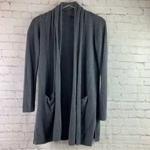 Barefoot Dreams Bamboo Chic Lite Gray Open Front Cardigan XS