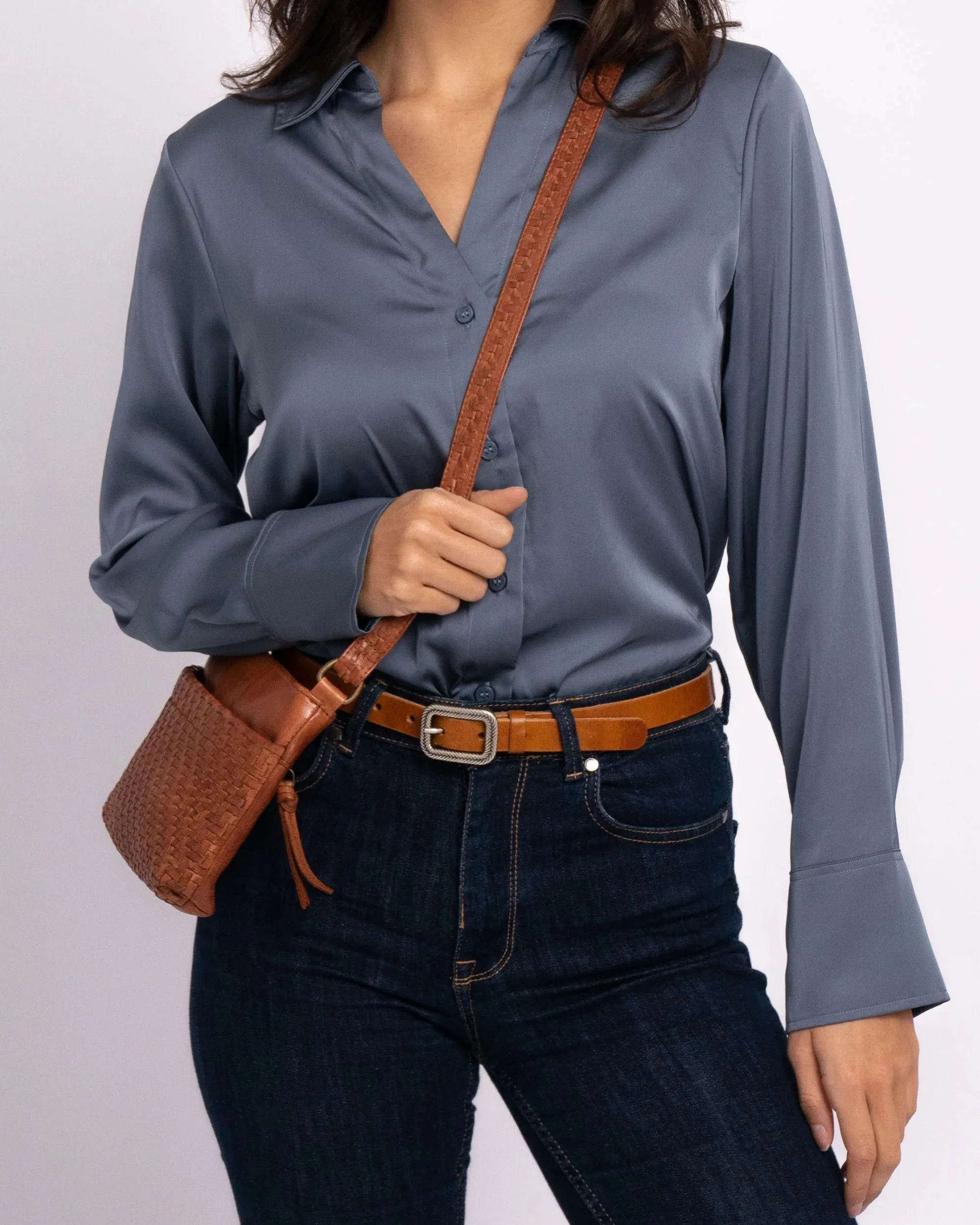 Bartels | Hand-Woven Leather Mini Crossbody Bag