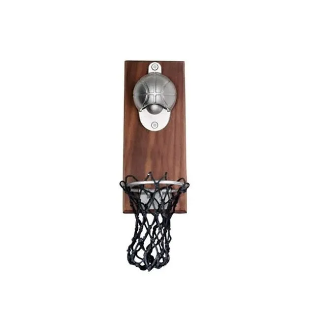 Basketball  or Magnetic Bottle Opener Wall Cap Catcher