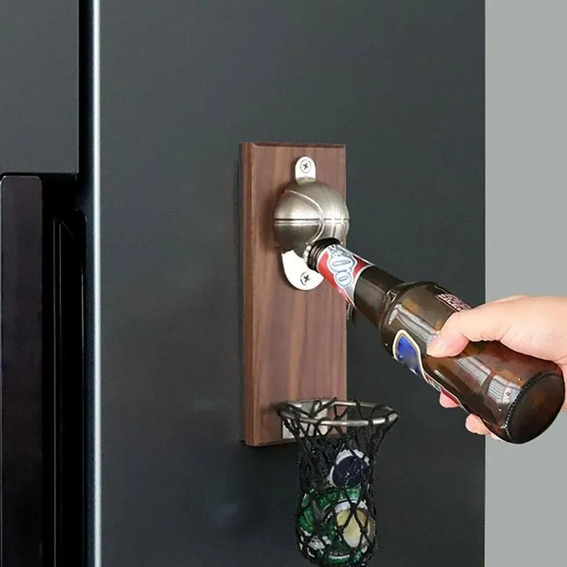 Basketball  or Magnetic Bottle Opener Wall Cap Catcher