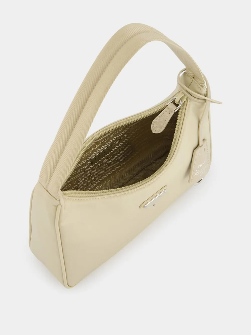 Beige Re-Nylon Shoulder Bag