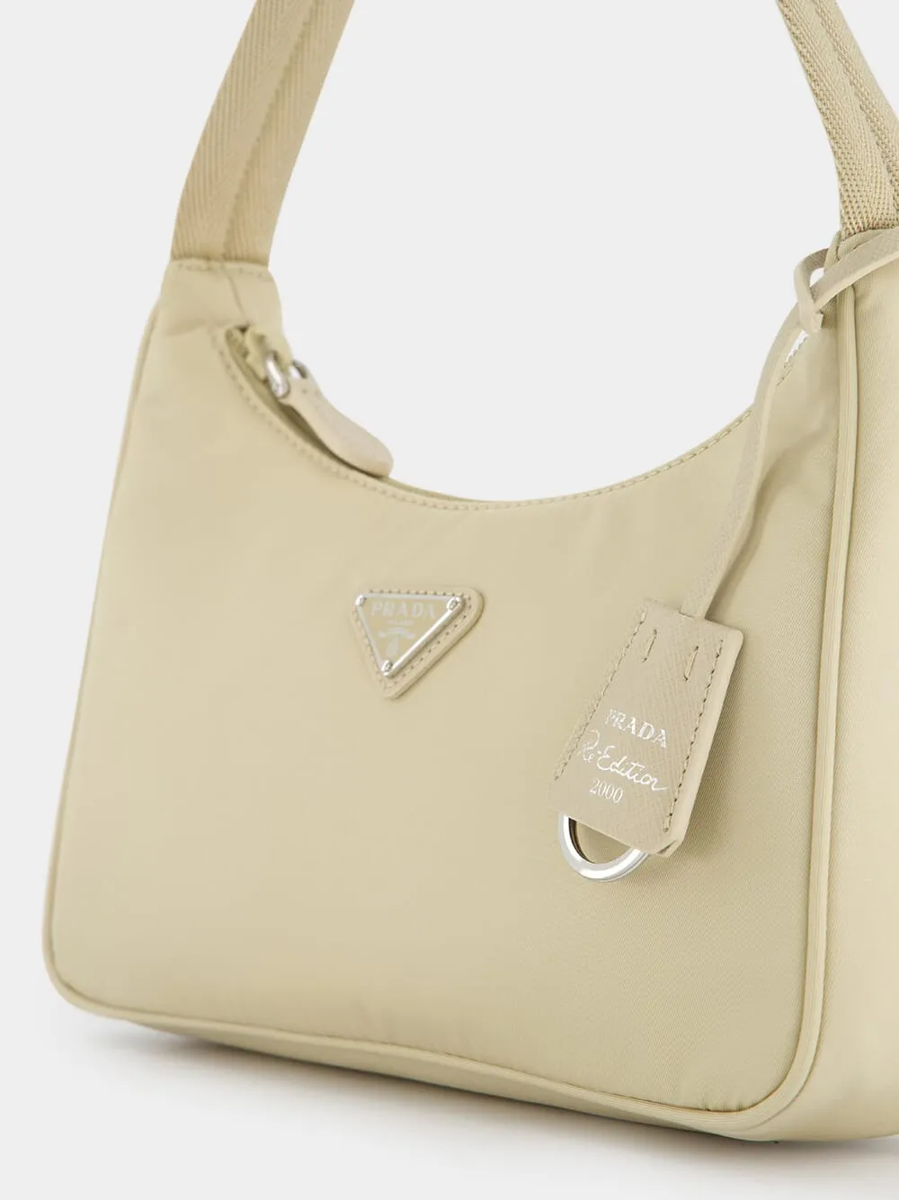 Beige Re-Nylon Shoulder Bag
