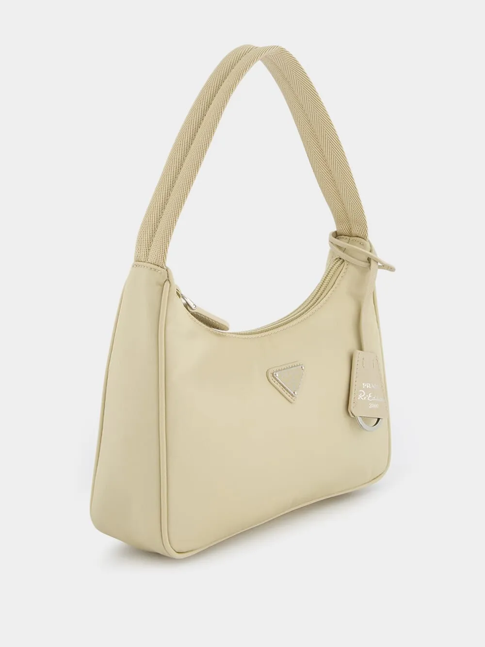 Beige Re-Nylon Shoulder Bag