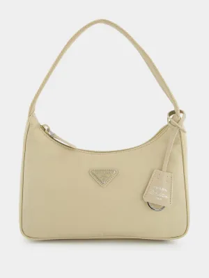 Beige Re-Nylon Shoulder Bag