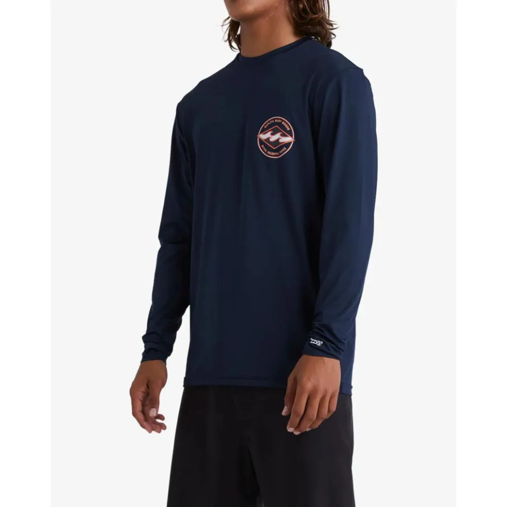 BILLABONG ROTOR DIAMOND L/S SURF TEE NAVY