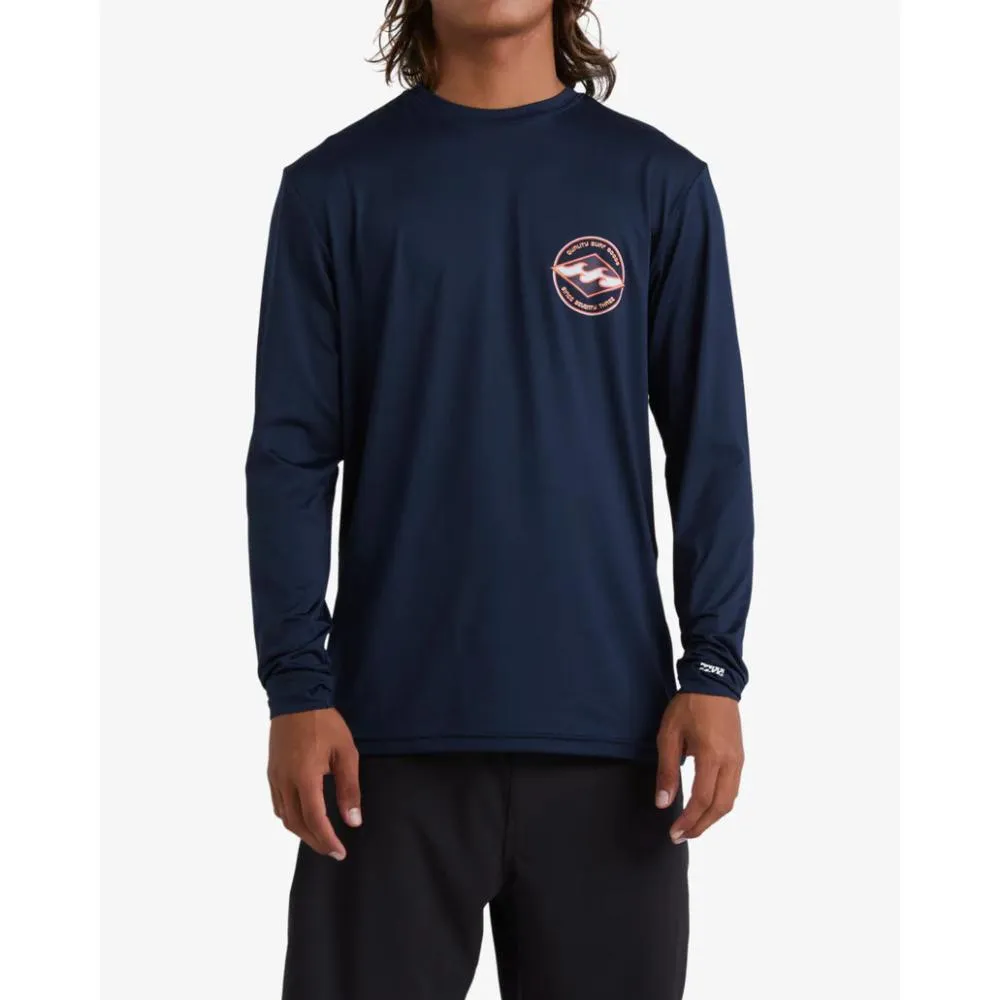 BILLABONG ROTOR DIAMOND L/S SURF TEE NAVY